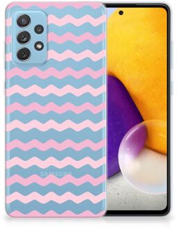 B2Ctelecom GSM Hoesje Samsung Galaxy A72 Bumper Hoesje Waves Roze