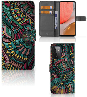 B2Ctelecom GSM Hoesje Samsung Galaxy A72 Flip Case Aztec