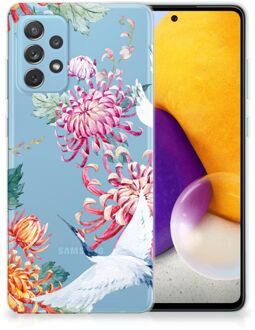 B2Ctelecom GSM Hoesje Samsung Galaxy A72 Smartphonehoesje Customize Bird Flowers