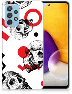 B2Ctelecom GSM Hoesje Samsung Galaxy A72 TPU Bumper Skull Red