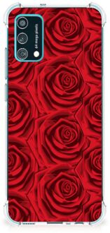 B2Ctelecom GSM Hoesje Samsung Galaxy M02s | A02s Anti Shock Case met transparante rand Red Roses