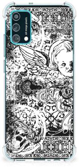 B2Ctelecom GSM Hoesje Samsung Galaxy M02s | A02s Doorzichtige Silicone Hoesje met transparante rand Skulls Angel