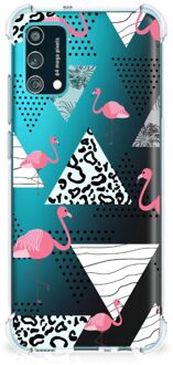 B2Ctelecom GSM Hoesje Samsung Galaxy M02s | A02s GSM Hoesje met doorzichtige rand Flamingo Triangle