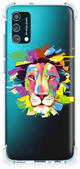 B2Ctelecom GSM Hoesje Samsung Galaxy M02s | A02s Leuk TPU Back Cover met transparante rand Lion Color