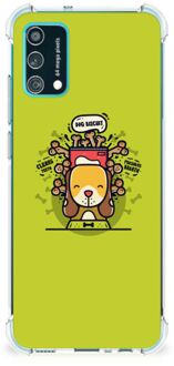 B2Ctelecom GSM Hoesje Samsung Galaxy M02s | A02s Silicone Back Case met transparante rand Doggy Biscuit