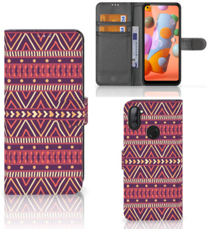 B2Ctelecom GSM Hoesje Samsung Galaxy M11 | A11 Bookcase Aztec Purple