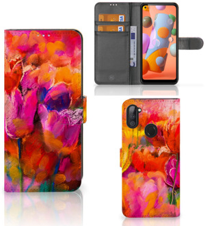 B2Ctelecom GSM Hoesje Samsung Galaxy M11 | A11 Cover met Tekst Tulips