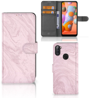 B2Ctelecom GSM Hoesje Samsung Galaxy M11 | A11 Flip Case Marble Pink