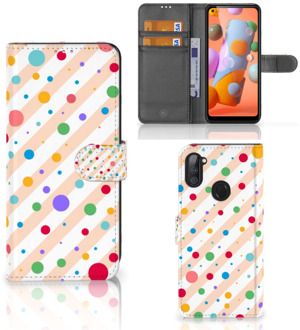 B2Ctelecom GSM Hoesje Samsung Galaxy M11 | A11 Flip Cover Dots