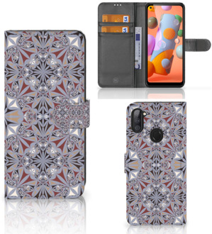 B2Ctelecom GSM Hoesje Samsung Galaxy M11 | A11 Flipcover Flower Tiles