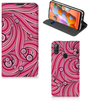 B2Ctelecom GSM Hoesje Samsung Galaxy M11 | A11 Foto Hoesje ontwerpen Swirl Pink