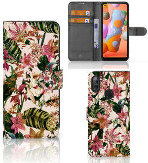 B2Ctelecom GSM Hoesje Samsung Galaxy M11 | A11 Fotohoesje ontwerpen Flowers