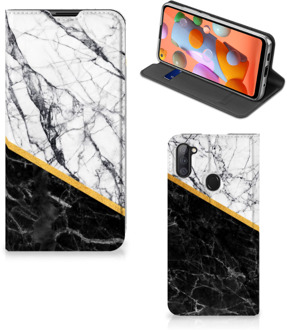 B2Ctelecom GSM Hoesje Samsung Galaxy M11 | A11 Mobiel Case Marble White Black