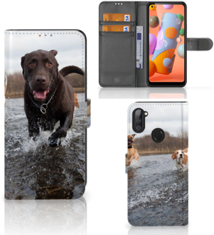 B2Ctelecom GSM Hoesje Samsung Galaxy M11 | A11 Wallet Book Case Honden Labrador