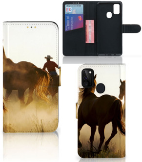 B2Ctelecom GSM Hoesje Samsung Galaxy M21 Bookcase Cowboy