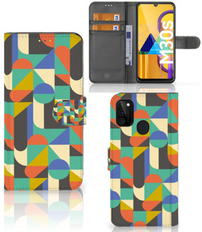 B2Ctelecom GSM Hoesje Samsung Galaxy M21 Bookcase Funky Retro