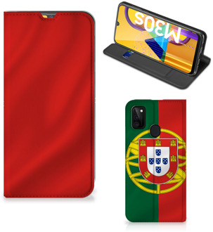 B2Ctelecom GSM Hoesje Samsung Galaxy M21 Bookcase Portugese Vlag