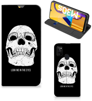 B2Ctelecom GSM Hoesje Samsung Galaxy M21 Bookcase Skull Eyes