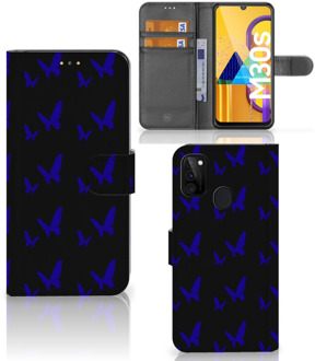 B2Ctelecom GSM Hoesje Samsung Galaxy M21 Flipcase Vlinder Patroon