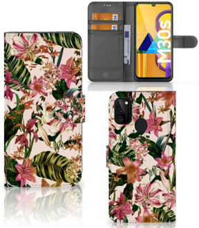 B2Ctelecom GSM Hoesje Samsung Galaxy M21 Hoesje ontwerpen Flowers