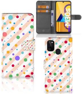 B2Ctelecom GSM Hoesje Samsung Galaxy M21 Leuk Hoesje Dots