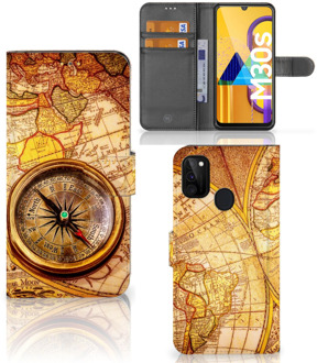 B2Ctelecom GSM Hoesje Samsung Galaxy M21 Magnet Case Kompas