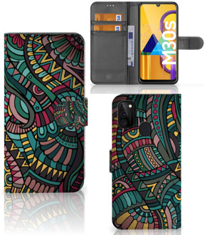 B2Ctelecom GSM Hoesje Samsung Galaxy M21 Telefoontasje Aztec