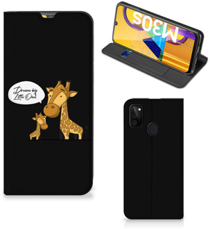 B2Ctelecom GSM Hoesje Samsung Galaxy M21 Wallet Case Giraffe