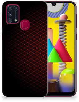 B2Ctelecom GSM Hoesje Samsung Galaxy M31 Backcase TPU Siliconen Hoesje Geruit Rood