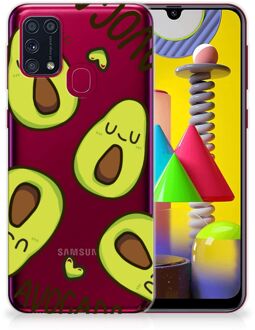 B2Ctelecom GSM Hoesje Samsung Galaxy M31 Backcase TPU Siliconen Hoesje Transparant Avocado Singing