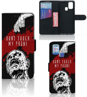 B2Ctelecom GSM Hoesje Samsung Galaxy M31 Book Case met Pasjeshouder Zombie Blood