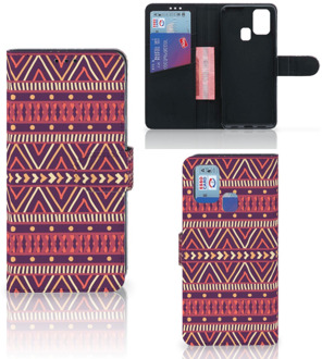 B2Ctelecom GSM Hoesje Samsung Galaxy M31 Bookcase Aztec Purple