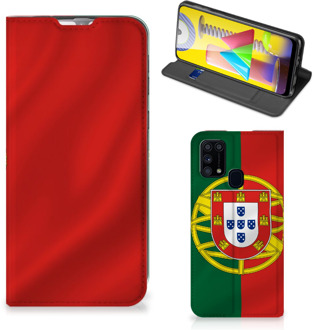 B2Ctelecom GSM Hoesje Samsung Galaxy M31 Bookcase Portugese Vlag