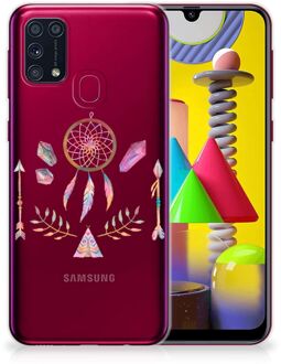 B2Ctelecom GSM Hoesje Samsung Galaxy M31 Bumper Hoesje Doorzichtig Boho Dreamcatcher