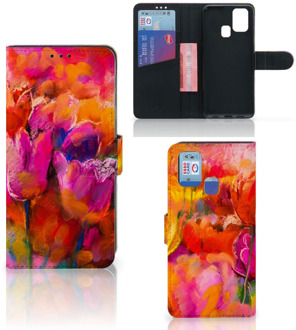 B2Ctelecom GSM Hoesje Samsung Galaxy M31 Cover met Tekst Tulips