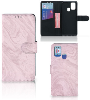 B2Ctelecom GSM Hoesje Samsung Galaxy M31 Flip Case Marble Pink