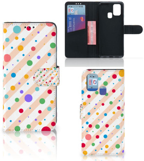 B2Ctelecom GSM Hoesje Samsung Galaxy M31 Flip Cover Dots