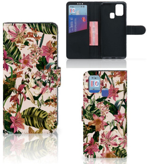 B2Ctelecom GSM Hoesje Samsung Galaxy M31 Fotohoesje ontwerpen Flowers