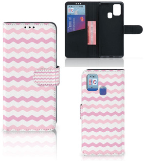 B2Ctelecom GSM Hoesje Samsung Galaxy M31 Hoesje ontwerpen Waves Roze