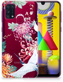 B2Ctelecom GSM Hoesje Samsung Galaxy M31 Smartphonehoesje Customize Bird Flowers