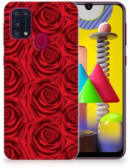 B2Ctelecom GSM Hoesje Samsung Galaxy M31 TPU Bumper Red Roses