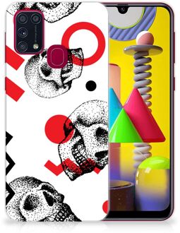 B2Ctelecom GSM Hoesje Samsung Galaxy M31 TPU Bumper Skull Red