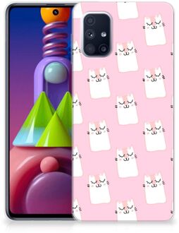 B2Ctelecom GSM Hoesje Samsung Galaxy M51 Beschermhoesje Sleeping Cats