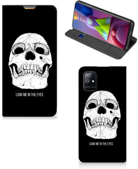 B2Ctelecom GSM Hoesje Samsung Galaxy M51 Bookcase Skull Eyes