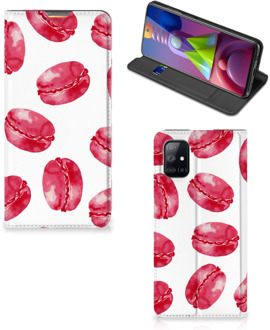 B2Ctelecom GSM Hoesje Samsung Galaxy M51 Fotohoesje ontwerpen Pink Macarons