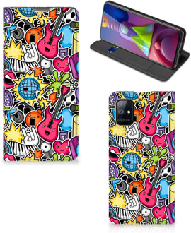 B2Ctelecom GSM Hoesje Samsung Galaxy M51 Telefoonhoesje Portemonnee Punk Rock