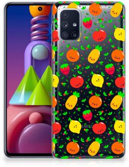 B2Ctelecom GSM Hoesje Samsung Galaxy M51 TPU Bumper Doorzichtig Fruits