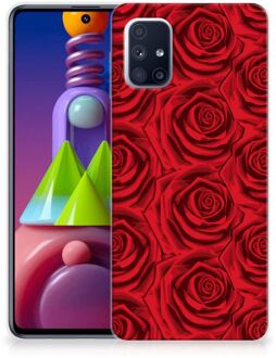 B2Ctelecom GSM Hoesje Samsung Galaxy M51 TPU Bumper Red Roses