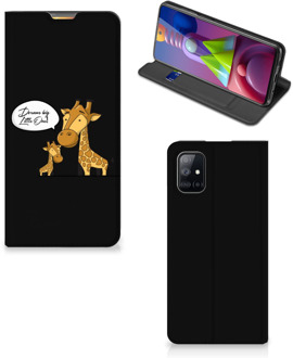 B2Ctelecom GSM Hoesje Samsung Galaxy M51 Wallet Case Giraffe