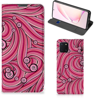 B2Ctelecom GSM Hoesje Samsung Galaxy Note 10 Lite Foto Hoesje ontwerpen Swirl Pink